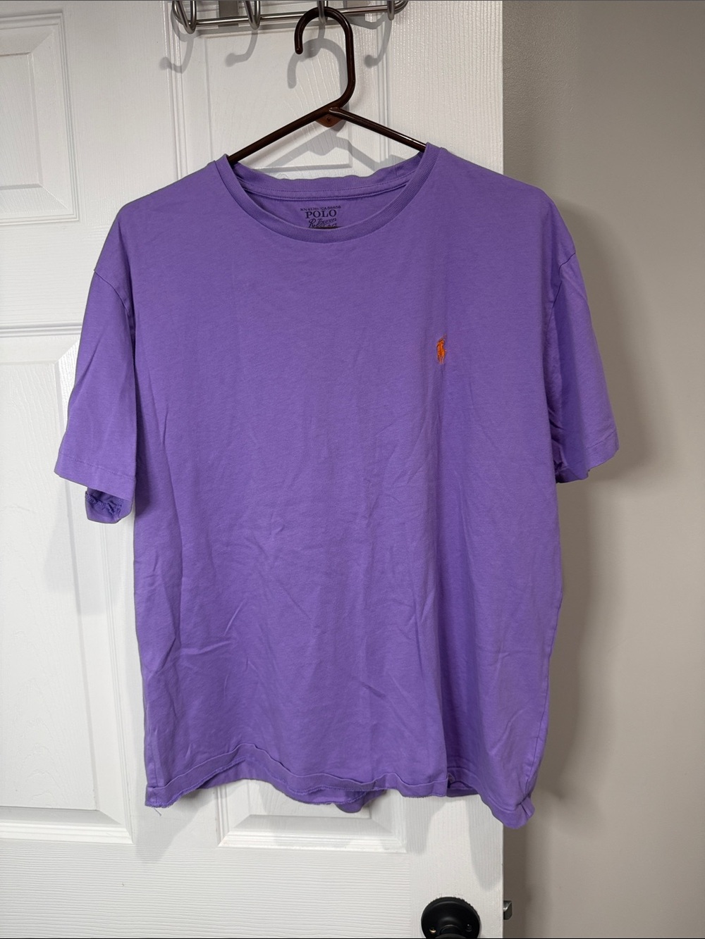 Polo by Ralph Lauren Lavender Short-Sleeve Tee with Orange Pony